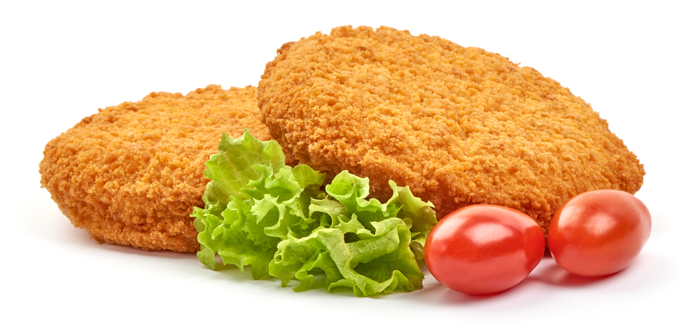 Golden breaded pork cutlets